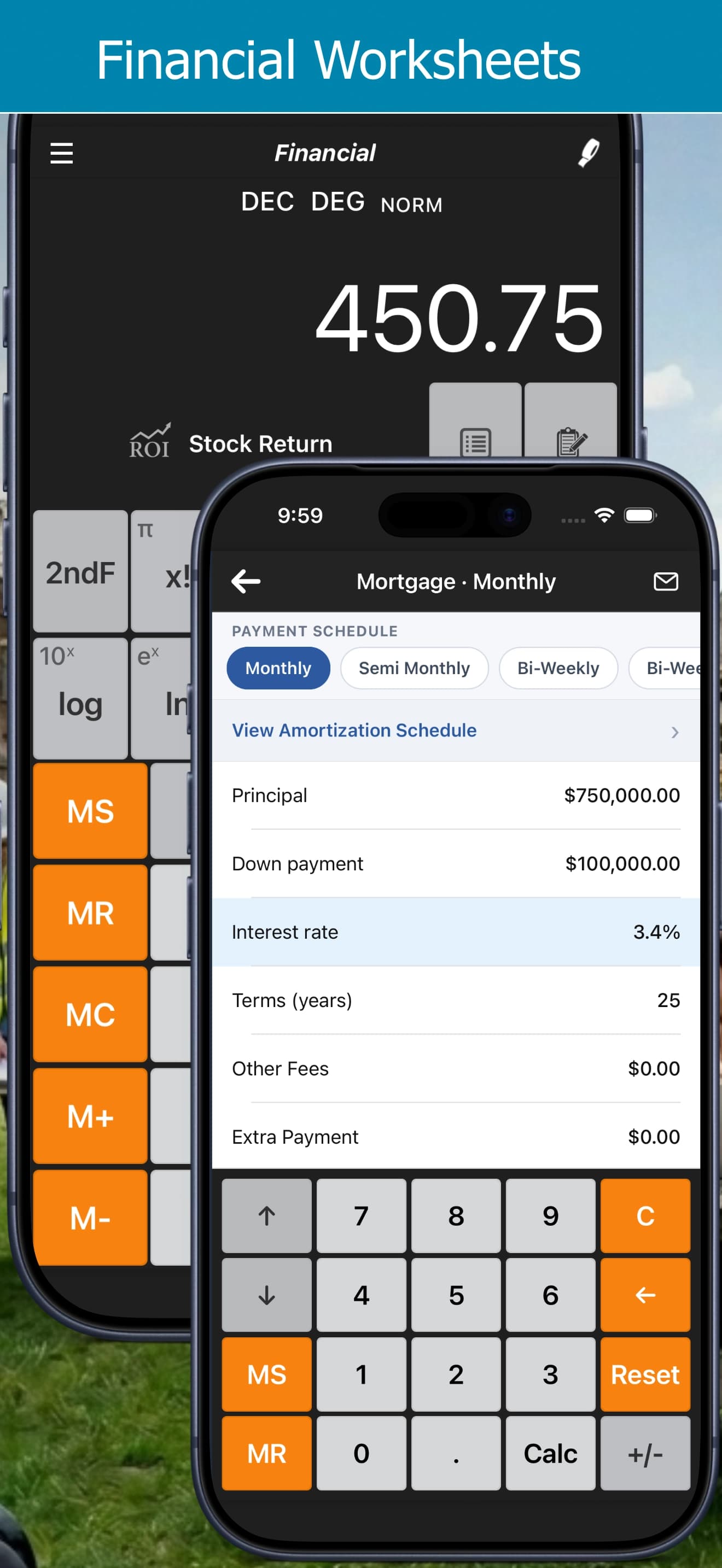 Calc Pro Financial Calculator on iPhone