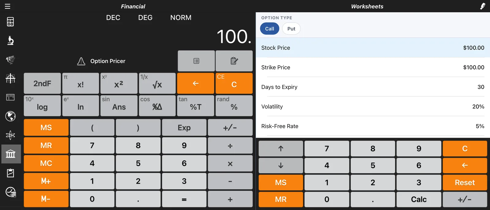 Investing and Options Calculators: Stocks, Dividends, Bonds and Black-Scholes